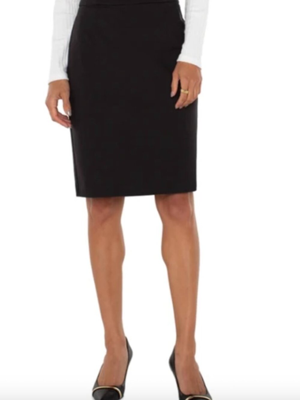 NWT black knit Liverpool skirt, size 8
